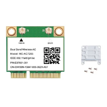1200Mbps Bezvadu MC-AC7265 Dual Band Mini PCI-E Wifi Karte, Bluetooth 4.2 802.11 Ac Dual Band 2.4 G 5Ghz un Adapteri Portatīvo datoru