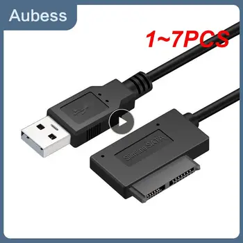 1~7PCS Notebook USB 2.0 naar Mini Sata II 7 + 6 13Pin Adapteris Converter Kabel voor Portatīvo datoru CD/DVD ROM Slimline diska Datu kabeli