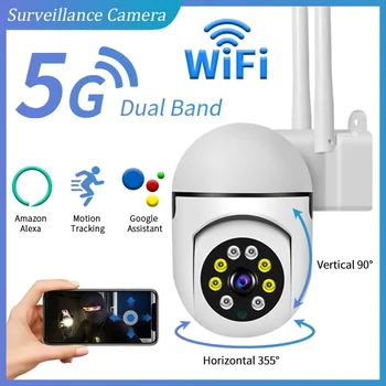2MP Wifi IP Kamera Outdoor 4X Digital Zoom Bezvadu Drošības Novērošanas Kamera ar divvirzienu Audio Nakts Krāsā Cam AI, Cilvēka Izsekošana