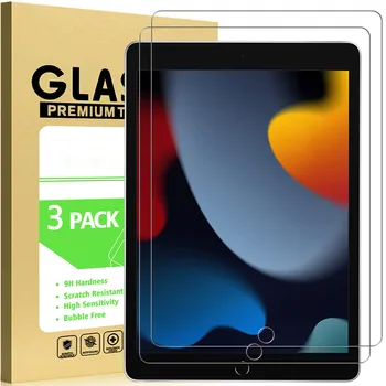 (3 Iepakojumi) Rūdīta Stikla Apple iPad 7 8 9 10.2 2019 2020 2021 7 8 9 Paaudzes Ekrāna Aizsargs Tablete Filmu