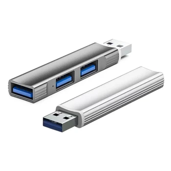 3 in 1 USB Hub dokstacija, USB 2.0 Sadalītāja Expander uz DATORA Klaviatūras Dropship