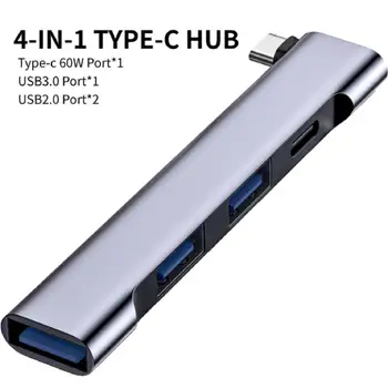 4 IN 1 USB-C HUB Universālā Kompakts Mini USB2.0/USB3.0 dokstacija PD ātrgaitas USB Centrmezglam, kas ar Datoru Piederumi