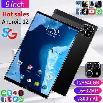 Android 12 Tablete 7800mAh GPS MTK6797 10 Core Google Play WIFI Pad 8+ 256 GB Dual SIM 48MP Karstā Pārdošanas Klēpjdatoru 8 Collu PC