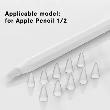 Apple Zīmuli 1/2 Touchscreen Stylus Pen Nib neslīdoša Klusums Paaudzes Divas Paaudzes Silikona Nib Piedurknēm
