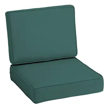 Arden Atlasi ProFoam Essentials Āra Dziļu Sēdvietu Spilvena Komplekts 24 x 24, Peacock Blue Green Tekstūra