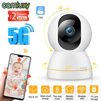 Camluxy 1080P 5G WIFI IP Kameras Bezvadu Iekštelpu Kameras CCTV Videonovērošanas Kamera Ar Auto Izsekošana, Baby Monitor Home Security