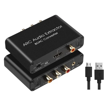 DAC Audio Converter LOKA Audio Saderīgu Optisko SPDIF Koaksiālais, lai Analog 3.5 mm Digitālā uz Analogo
