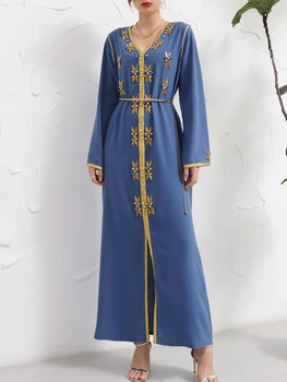 Eid Abaya Dubaija Hijab Musulmaņu Kleita Islāma Sievietes Vakara Puse Kleitas Abayas Drēbes Femme Longue Musulman De Mode, Maxi Vestidos