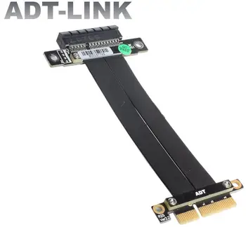Gen3 PCI Express 3.0 x4, Lai x4 180 Grādu pagarinātāja Vads Extender Adapteris Džemperis Uztveršanas Kartes SSD RAID Gigabit LAN USB Kartes