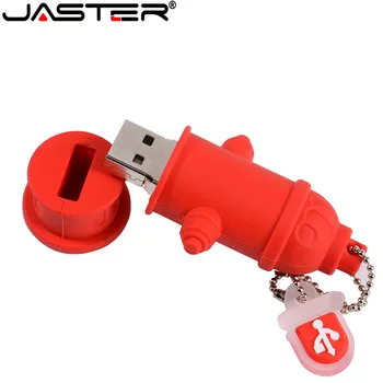 JASTER Karikatūra USB Flash Drive 64GB Ugunsdzēsības Hidrantu Pen Drive 32GB Gudrs Memory Stick 16GB Radošo Dāvanu 8G Pendrive Bezmaksas Taustiņu Ķēdi