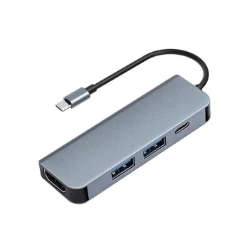 Jauniem M1 Tipa C dokstacija, USB-C HUB PD Ātrās Uzlādes 87W Četri Vienā Multi-Function Hub 4K HD Izplešanās Doks USB 3.0+USB