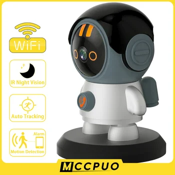 Mccpuo 5MP Robots PTZ Wifi IP Kameras Cilvēka Izsekošana Noklikšķiniet uz Vienas Zvanu Iekštelpu Baby Uzraudzīt Drošības CCTV Novērošanas Kameru iCam365