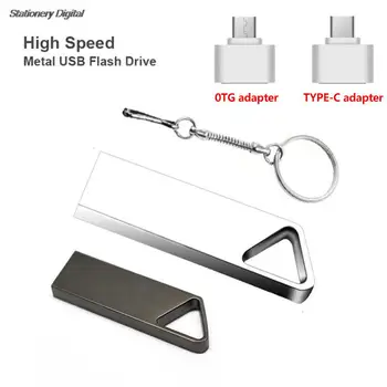 Metāla USB Flash Drive 32GB-1/2TB(Reālā Ietilpība 28GB-29.5 GB) lielu Ātrumu Memoria Diska Ar 2 Android Tālrunis Adapteri