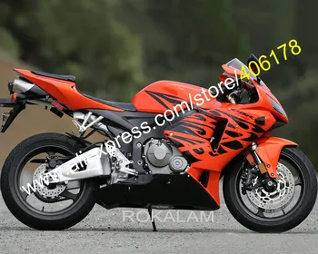 Motociklu Aptecētājs Honda F5 CBR600RR 2005 2006 CBR600 RR 05 06 Apelsīnu Mākoņi Ķermeņa Komplekti (Injekcijas Molding)