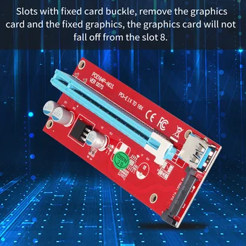 PCI-E Stāvvadu Valdes 15pin SATA Power Interface Extender Karte USB 3 0 PCI-E 1x, lai 16X Adapteri