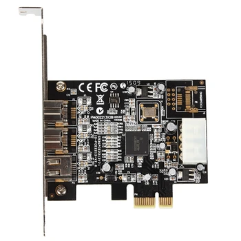PCI Express 3 Pieslēgvietu Video Uztveršanas Kartes 1394B Firewire & 1394A Pcie 1.1 X1 Karti, TI Chipset XIO2213B