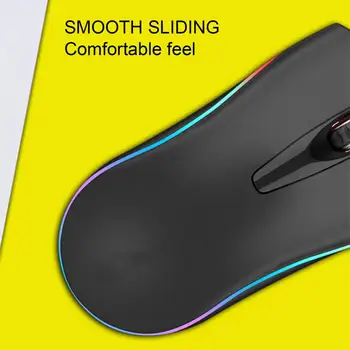 Profesionālās Wired Mouse 1000DPI USB2.0 Ātru Atbildi Vadu Peli, RGB Gaismas Efektu Matte Touch Klēpjdatoru Peles Biroja Piederumi