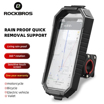 ROCKBROS Velosipēdu Tālruni Somā Touchscreen 6.7 Collu Tālrunis Velosipēdu Soma, Ūdensdroša Motociklu Soma MTB Road Bike GPS Navigācijas Tālruni Somā