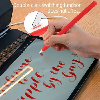 Silikona Savietojams ar Apple Zīmuli Gadījumā Saderīgu Tablete Touch Pen Irbuli iPad Mīksto Aizsargājošu Uzmavu Vāciņu