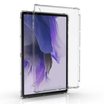 Silikona TPU Case For Samsung Galaxy Tab S8 Ultra A7 Lite A8 mīksto Anti-kritums Četri drošības spilveni tablete Gadījumā, T870 T875 T970 T730 500