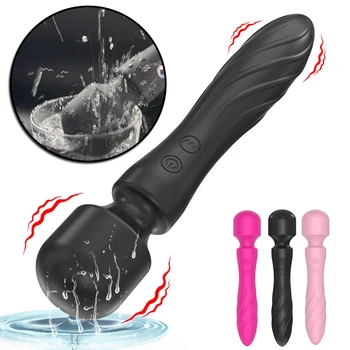 spēcīgs Zizlis Vibrators Lielo Galvu AV Ķermeņa Masieris G Spot Klitora Stimulators Pieaugušo Seksa Rotaļlietas Sieviete Sieviete Masturbator