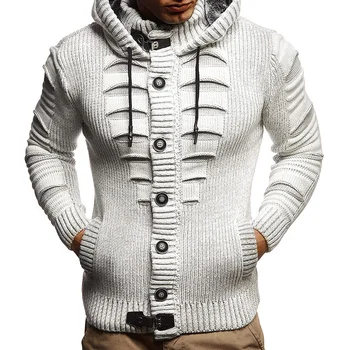 Vintage Džemperi Vīriešiem Gadījuma tīrtoņa Krāsu Slim Fit Pulovers Modes Vīriešu Trikotāžas O-veida kakla garām Piedurknēm Silts Džemperis Pamata Apģērbu