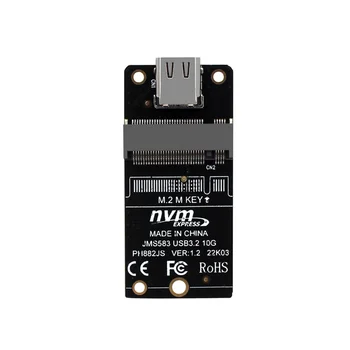 TIPA-C M. 2 Adapteri NVME SSD Adapteris NVMe Būra M. 2 USB 3.2 Tips-C Atbalsts M. 2 SSD 2230 2242 2280 2260