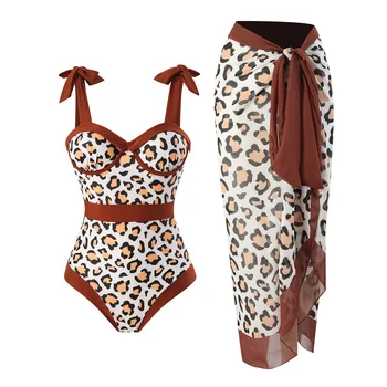 Vintage Segt Līdz Leopard Push Up Bikini Sieviešu Peldkostīms Sieviešu Peldkostīmi Bikini komplekts Bather peldkostīms Peldēt Dāma Dropshipping